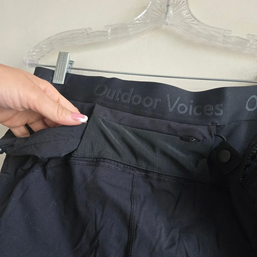 Outdoor Voices XL Utility Cargo Leggings Womens Black  Detachable Pouch‎ Pockets